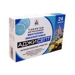 Аджисепт таб. д/рассас ментол-эвкалипт №24