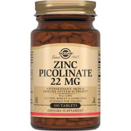 Солгар пиколинат цинка 22мг таб. 300мг №100