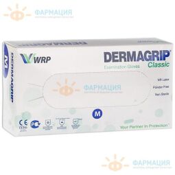 Перчатки Дермагрип Хай Риск повышенной прочности латекс нестерильные н/опудр р.М №25 пар