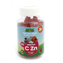 Ми-ми-мишки иммуно витамин С-цинк пастилки жев пектиновые виноград 3+лет 2г №90