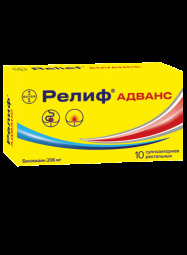 Релиф Адванс супп. рект. 206мг №10