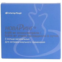 Новаринг кольцо ваг. 0.015 мг+0.120мг/сутки №3  (+3 апплик)