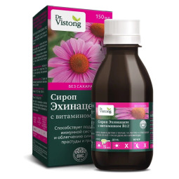 Доктор вистонг сироп эхинацея с витамином В12 на фруктозе 150мл